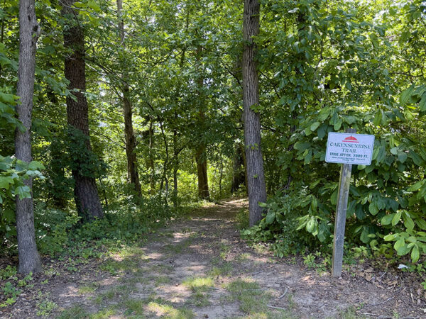 OakenSunrise Trail 是一條通過河道沿著森林的天然地面小徑。