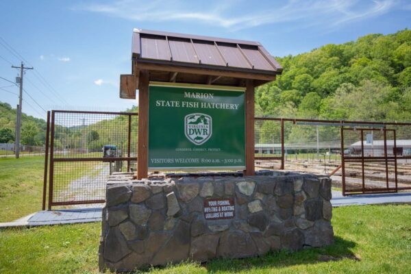 Marion 捕魚場的歡迎標誌