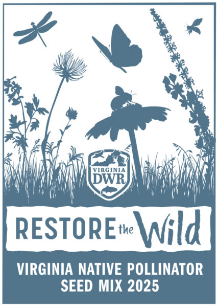 一包種子，標記為弗吉尼亞原生授粉者種子混合物 2024