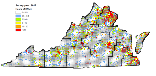 在 2017 中累積 VABBA 2 努力的地圖