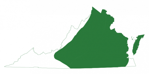 東部落腳在弗吉尼亞州的屏障島上以及皮埃蒙特和沿岸省發現