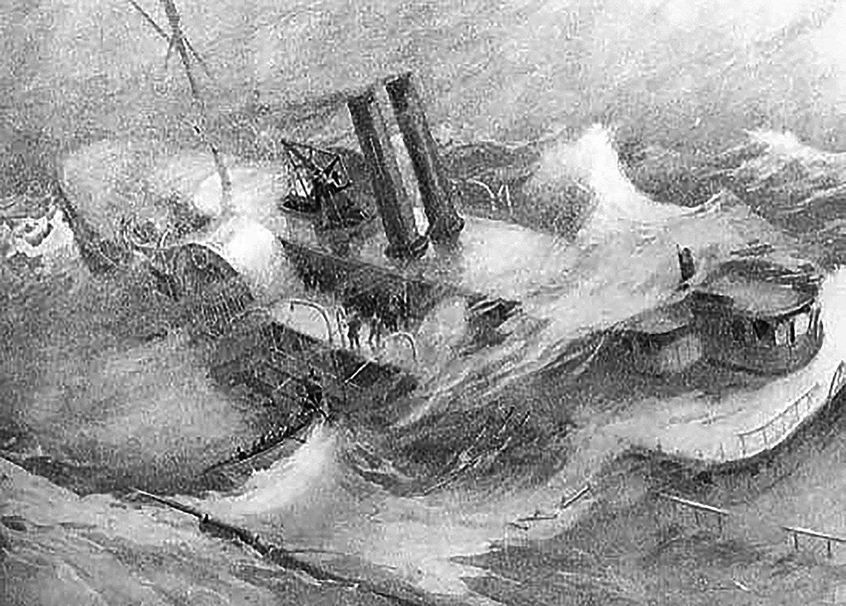 波特蘭 SS 沉船的藝術形象 1898